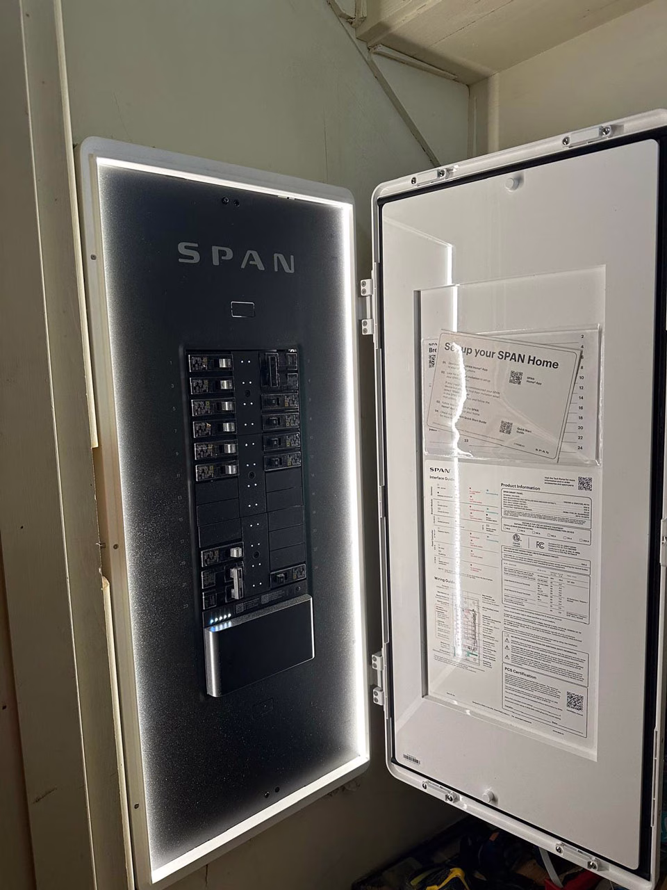 CKR Solar - SPAN Smart Panel Installation: Costs, Models, Load Management and Real-World Projects - SPAN MLO 24 smart electrical panel installed in Auburn Alabama